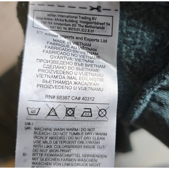 Adidas Crewneck Sweatshirt Womens Medium Sage Green 3 Stripe Athleisure Athletic - Picture 8 of 9